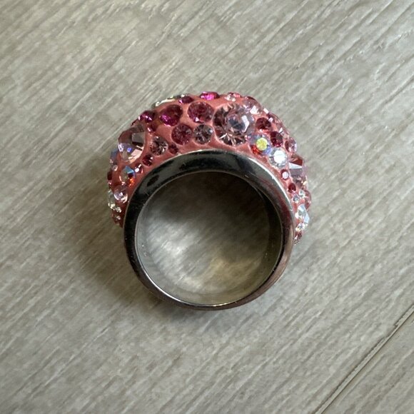 Swarovski × Hello kitty collaboration ring Kawaii Sanrio silver color Sz 58 8.5 - Picture 3 of 15